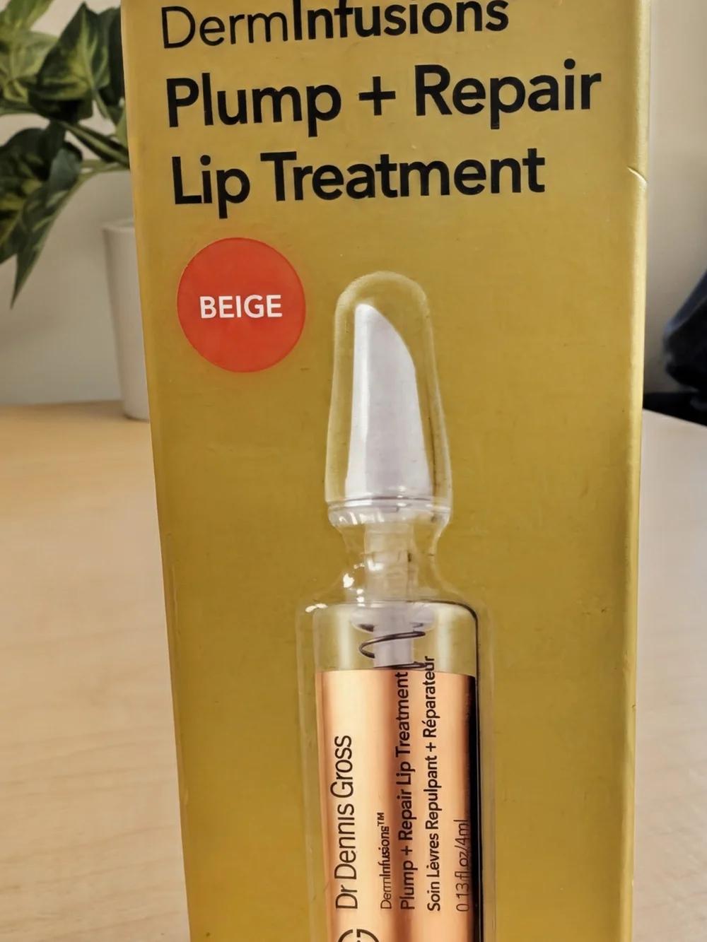 NEW Dr Dennis Gross DermInfusions Plump + Repair Lip Treatment Beige